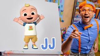Learn How To Draw JJ From Cocomelon \& Other Moonbug Characters | Kids Art Videos | Drawing Tutorial