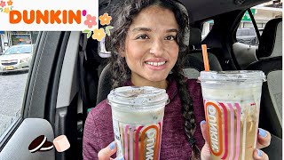 Dunkin 2026 Spring Menu Drinks | Part 1 | Marshmallow Dunkalatte and OREO Latte! 