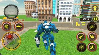 War of US police robot tiger & monster robot with tiger robot in robot car games screenshot 4