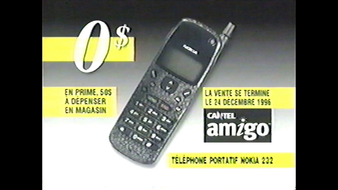 Pub Québec Cellulaire RadioShack (1996) YouTube