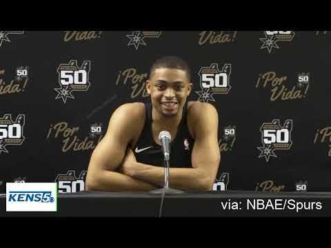 Keldon Johnson's postgame chat after win versus Knicks