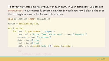 Solving the Problem of Python Dictionary Overwrite: A Guide to Collecting Twitter Data