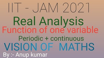 Function , Real analysis question of  IIT-JAM  Periodic + Continuous