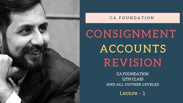 Consignment Accounts Lecture No 1 For CA Foundation