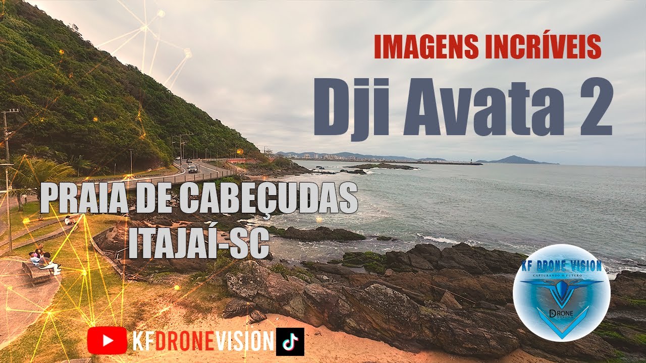 Imagens Incríveis de Drone da Praia de Cabeçudas em Itajaí | Tour Aéreo com DJI Avata 2