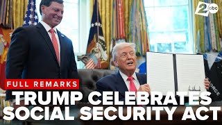 President Donald Trump honors 90th anniversary of Social Security Act with proclamation