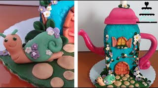 Bolo Casinha Bule De Chá | Teapot House Cake (ENGLISH SUBTITLES)