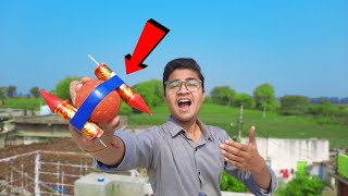 Cricket Ball Vs Diwali Rocket 🚀 बाल को बना दिया चकरी | Rocket Experiment