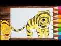 رسم شريخان من كرتون ماوكلي رسم للاطفال رسم النمر شريخان تعليم الرسم للاطفال رسم كرتون سهل 
