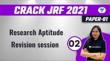 8:30 AM - JRF 2021 | Revision Class by Charu Goyal | Research Aptitude