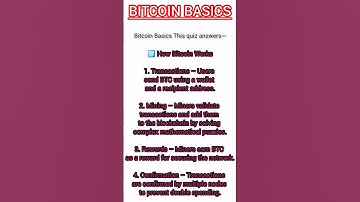 "Bitcoin Basics Quiz Answers 🔥 | Binance Learn & Earn Full Solutions | Get Free Crypto Rewards"