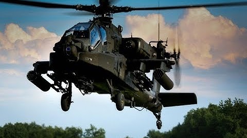 DCS - Apache demonstrates a hover, take off and a fly by