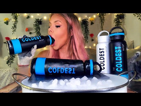 ASMR EDIBLE EATING THE COLDEST WATER BOTTLE (PRANK) BIG BITES EATING SHOW MUKBANG 먹방 HIGH VOLUME