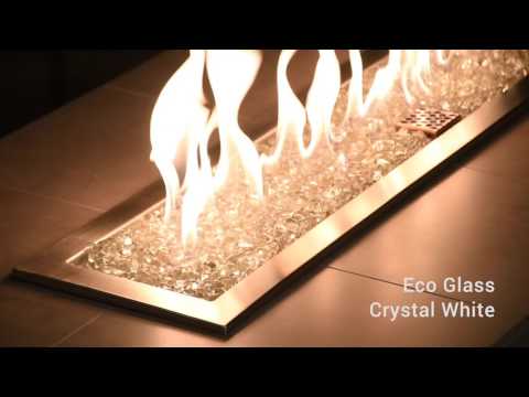 Modern Outdoor Products - American Fireglass - Eco Glass - Crystal White