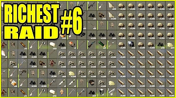 Raiding the RICHEST BASE in RUST?! - Part 6: Skins Giveaway + Hidden Sulfur Loot Room (Rust Raids)