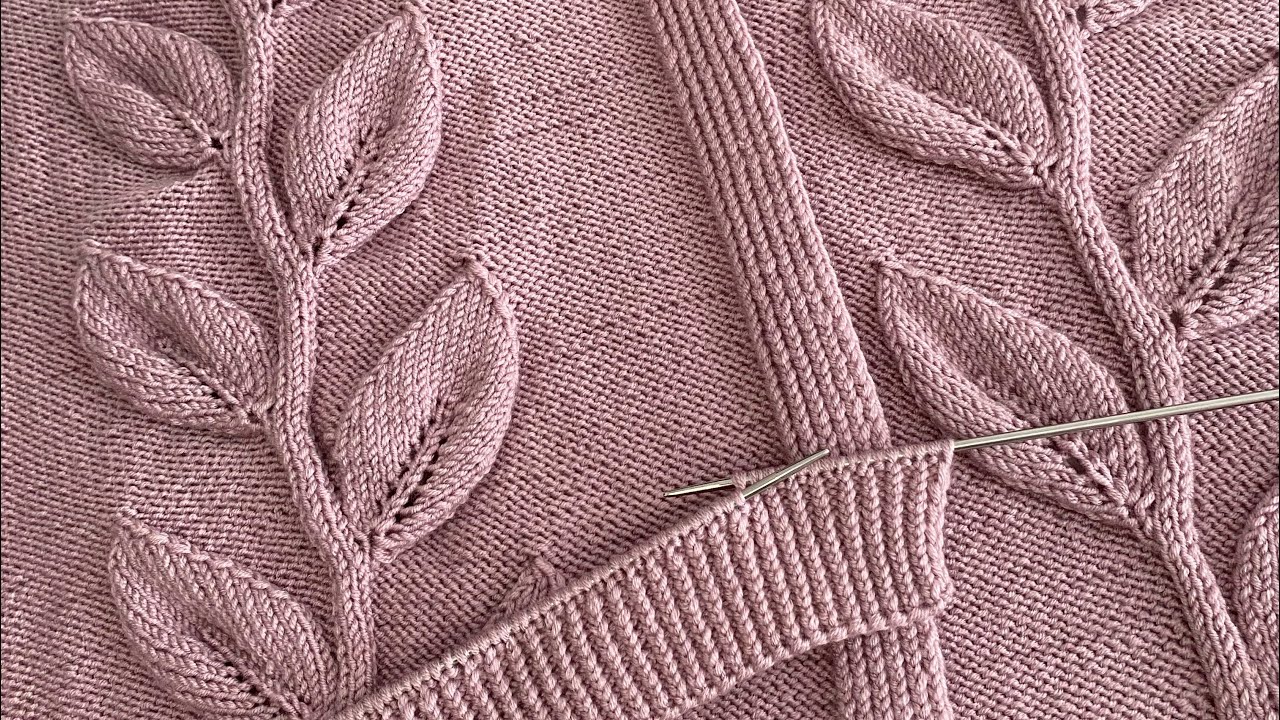 44/46 Beden Üç Boyutlu Yaprak Yelek Yapımı Anlatımı İlmek sayıları  Model yapımı🍃🪴🌺