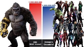 KONG B.E.A.S.T Gloves VS All Avengers Power Level Comparisons