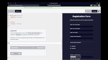 Learn HTML forms by Building a Registration Form - FreeCodeCamp.org