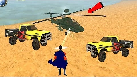 Vegas Crime Simulator - (Super Hero vs Army Helicopter) - Kill Army Robot Car - Gameplay HD