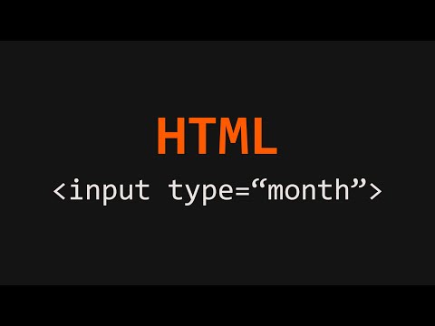 Input Display a month input control Example