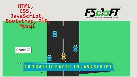 2D TRAFFIC RACER GAME IN JQUERY | 90s Kids Game | Tamil | F5Craft - Web Development Company