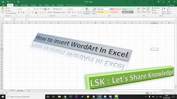 Excel 12 : How to insert WordArt