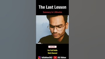 The Last Lesson | Summary in 1 Minutes | Hindi | Alphonse Daudet | Ali Abbas.