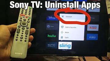 Como desinstalar app na TV Sony?