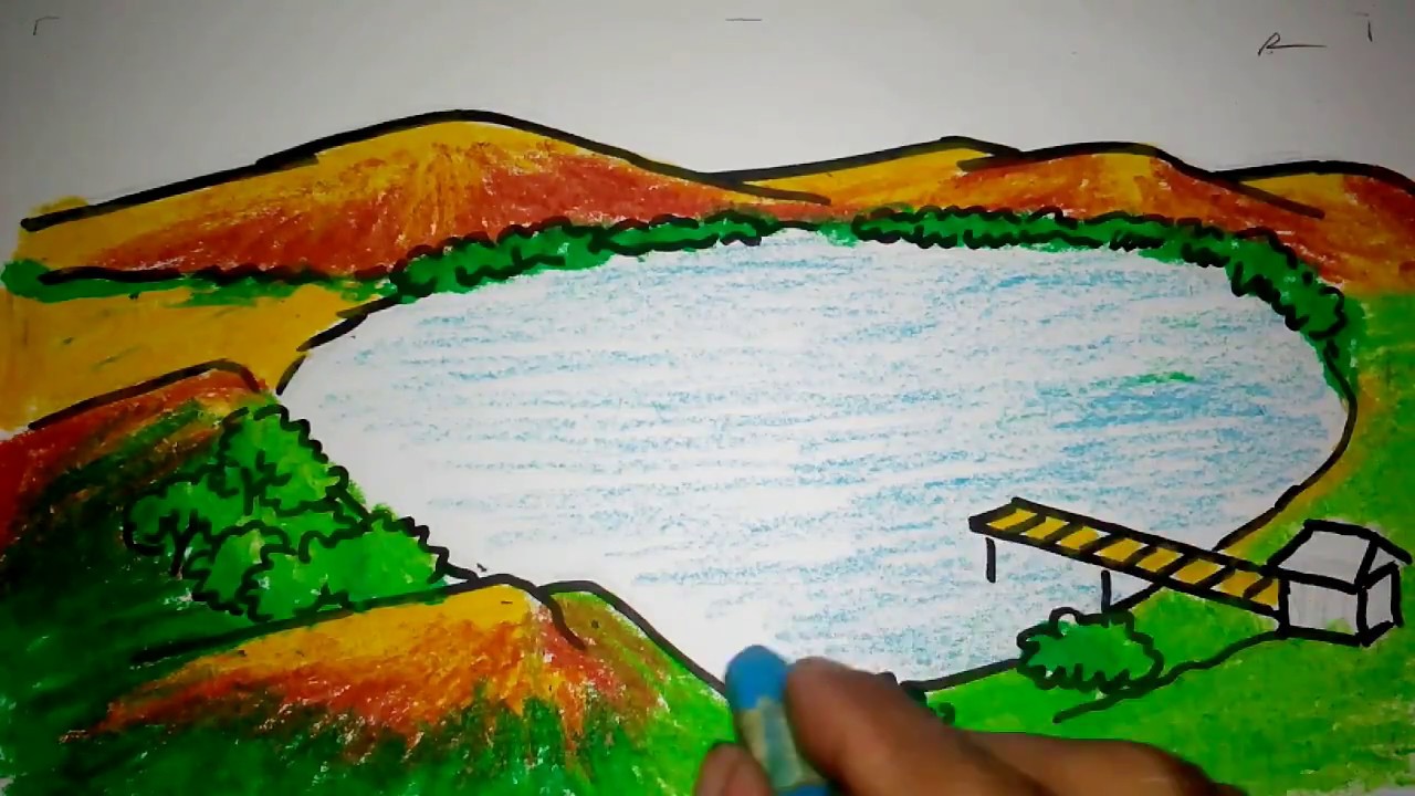 Gambar Mewarnai Danau - warnai gambar