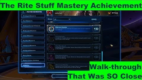 StarCraft 2: "The Rite Stuff" Mastery Achievement Walk-through (Steps of the Rite Mission)