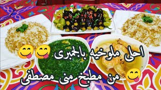 طريقه عمل احلى ملوخيه بالجمبرى  من مطبخ مصطفى