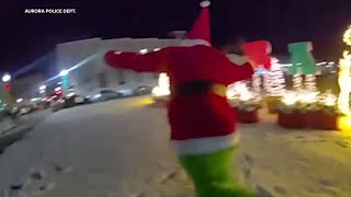 Aurora police take down Grinch as he tries to steal Christmas
