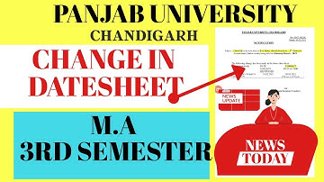 M.a Date sheet changes PANJAB UNIVERSITY CHANDIGARH #hcp_adda