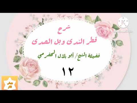 شرح قطر الندى وبل الصدى لأبي بلال الحضرمي حفظه الله تعالى