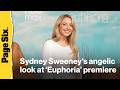 Sydney Sweeney is angelic in bow-tied white cape dress at 'Euphoria' Season 3 premiere