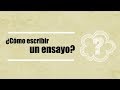 ¿Cómo escribir un ensayo? - Universidad Sergio Arboleda