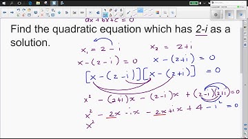Gr 11  video 16  Solving quadratic equations with complex roots