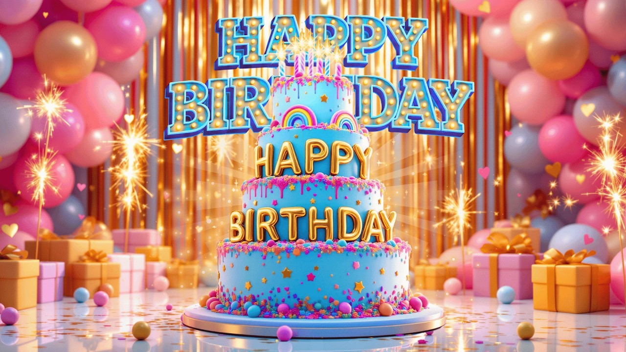 Happy Birthday Song with Beautiful Cake 🎂