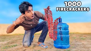 1000 Firecracker Vs Big Bottle   Amazing Result 😱