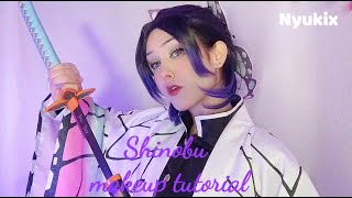 Shinobu Kocho Cosplay makeup tutorial Kimetsu no Yaiba / NYUKIX