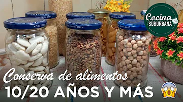 ¿Cómo se conservan los alimentos durante 20 años?