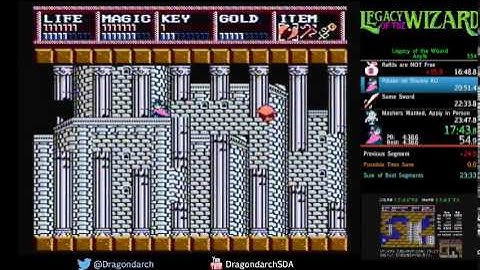 (NES) Legacy of the Wizard - Any% in 0:23:44