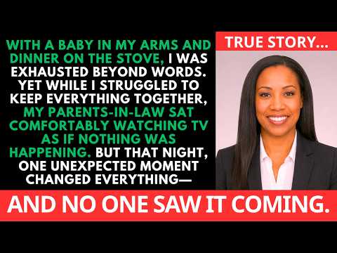 I was holding my baby while preparing dinner, while my parents-in-law sat comfortably on the...