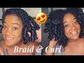 HOW TO DO A BRAID AND CURL ON NATURAL HAIR