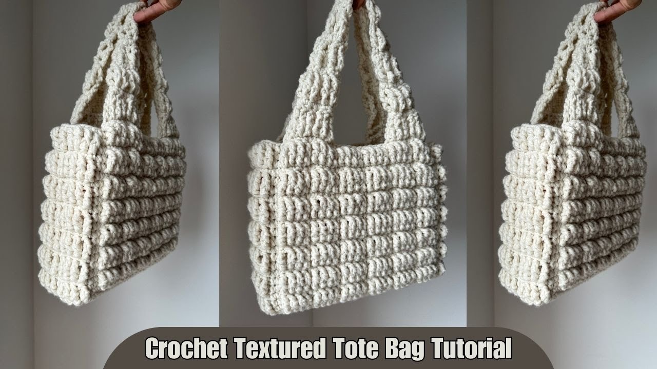 how to hand crochet a bag (hand knit chunky yarn bag tutorial