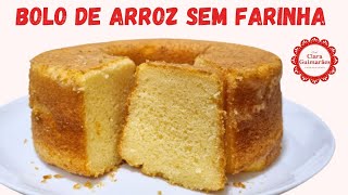 Fofinho e macio, sem farinha de trigo e sem glúten! Bolo de arroz fácil