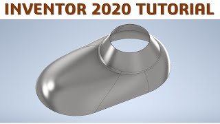 Inventor 2020 Tutorial #166 | 3D Surface loft feature | cadcam tutorial