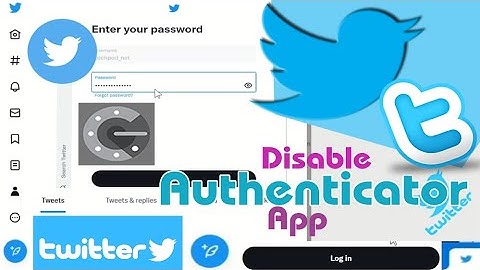 How to Disable Authenticator app  for Twitter Account