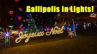 Gallipolis in Lights -- Gallipolis, OH holiday light display -- 4K Drone Footage