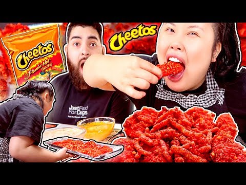 FLAMIN' HOT CHEETOS CHICKEN MUKBANG 먹방 AND RECIPE COOKING/EATING SHOW!
